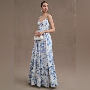 V. Chapman Carmen Dress in Provencal Blue Floral NWT - 6